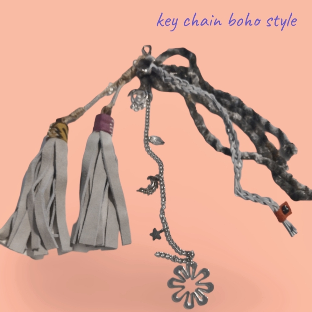 Keychain boho style for women multicolor,hand made